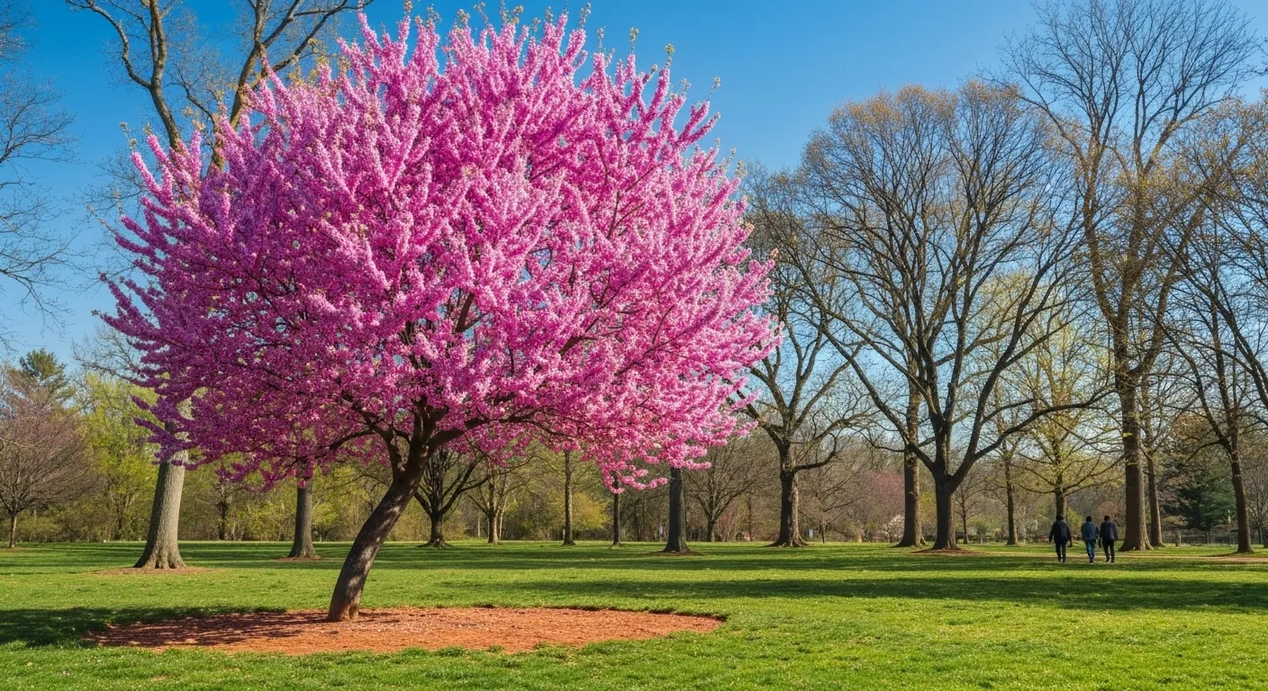Pretty Pink Flower Tree in the Park Pretty Pink Flower Tree in the Park