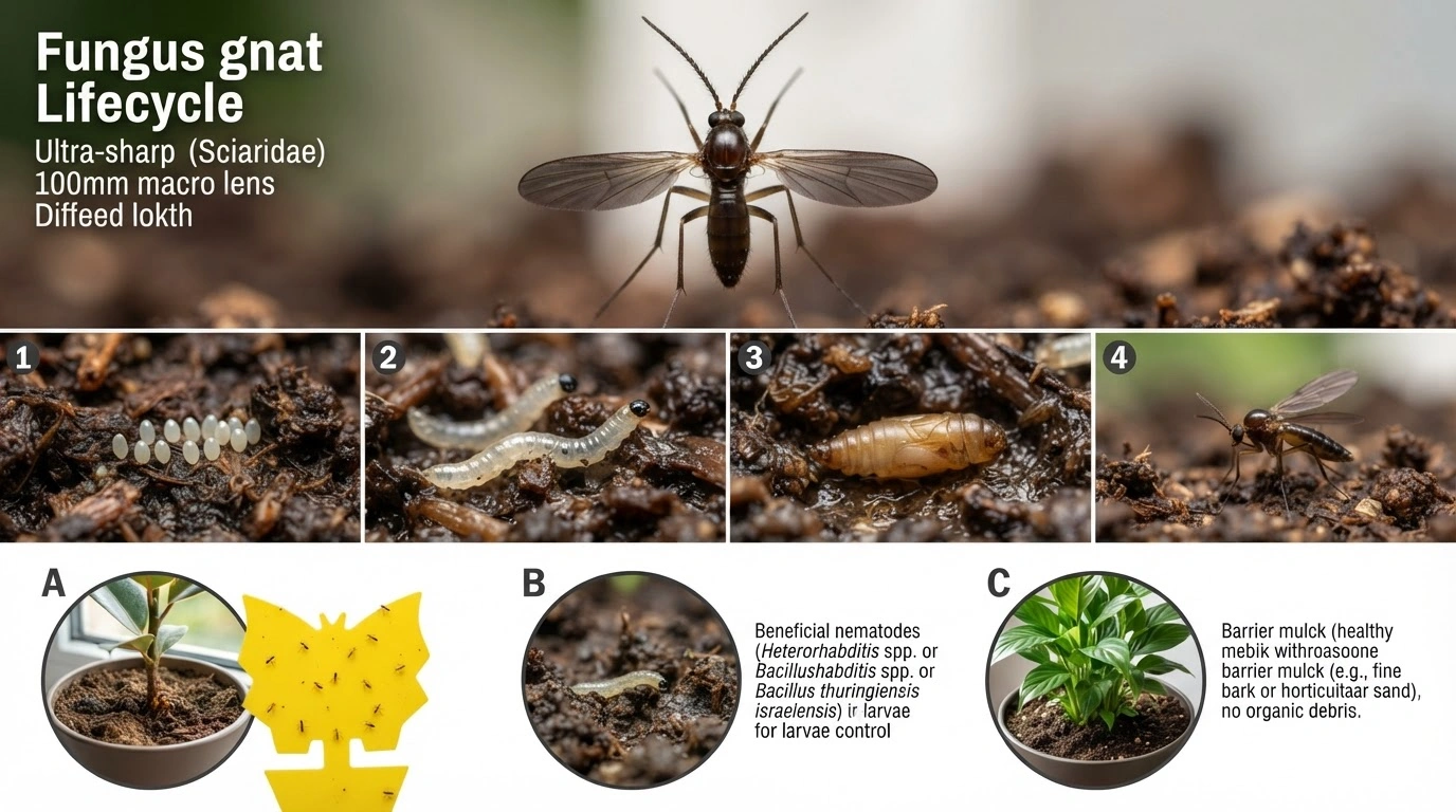 The Fungus Gnat Lifecycle and Management Strategies