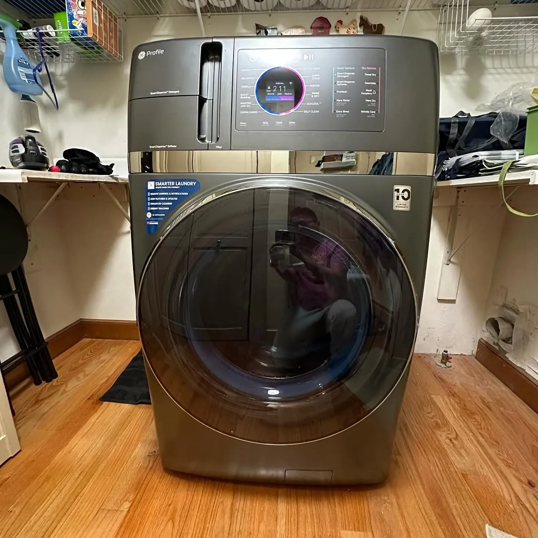 GE Profile&trade; 5.3 Cu. Ft. White Front Load Washer