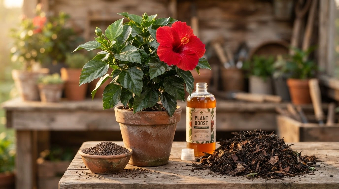 Granular, Liquid, or Organic fertilizer for hibiscus plant