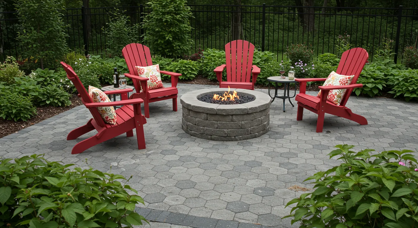 Hexagonal Brick Patio Hexagonal Brick Patio