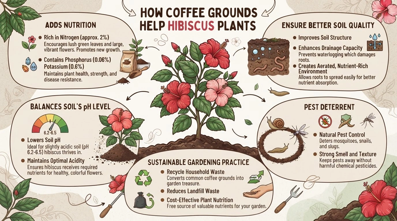 How Coffee Grounds Help Hibiscus Plants