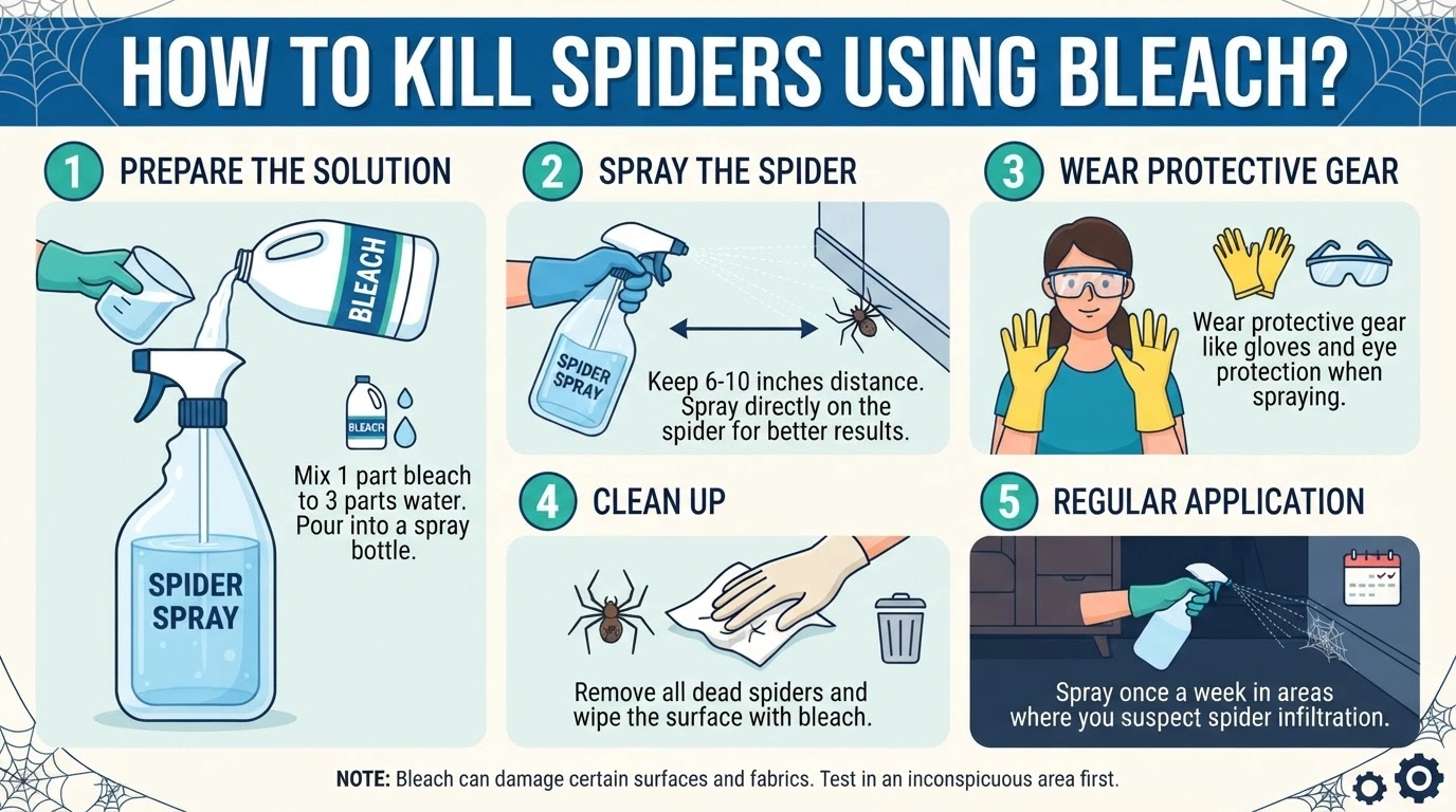 How to Kill Spiders Using Bleach