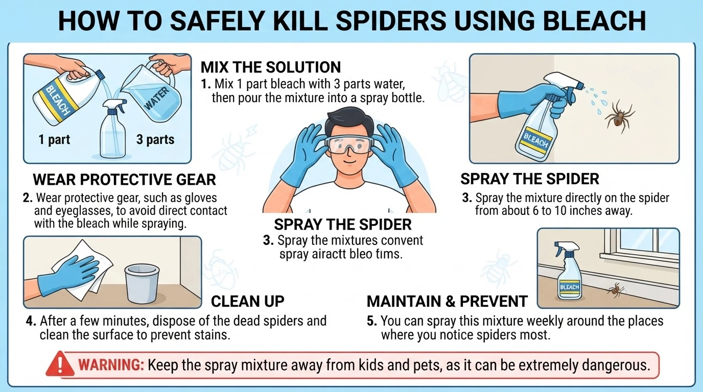 How to Kill Spiders Using Bleach