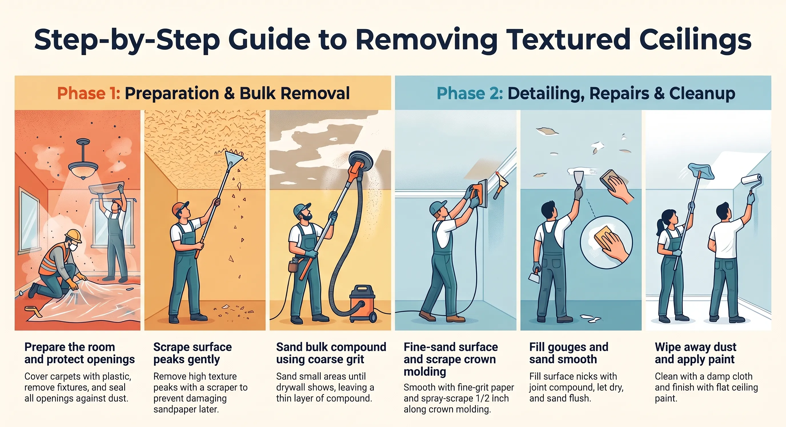 How to Remove Textured Ceiling