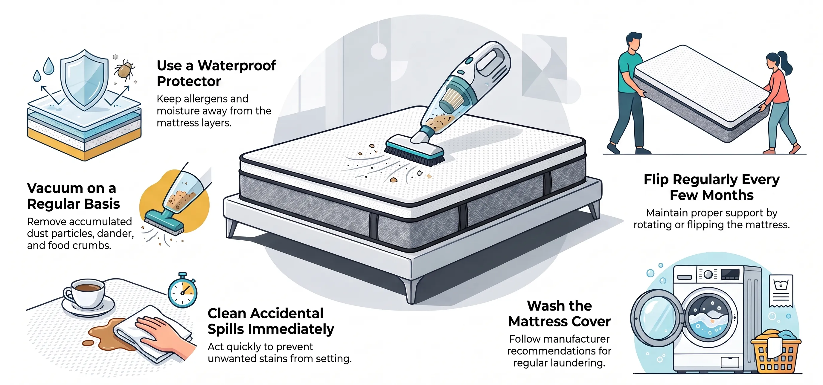 Hybrid mattress care tips