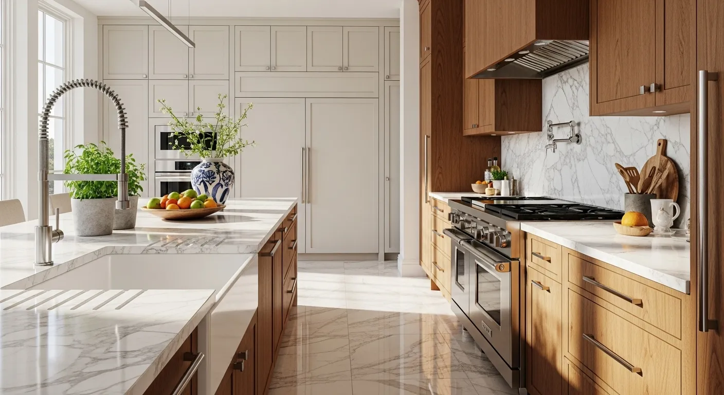 Wooden Cabinets in Medium Size Kitchen Wooden Cabinets in Medium Size Kitchen