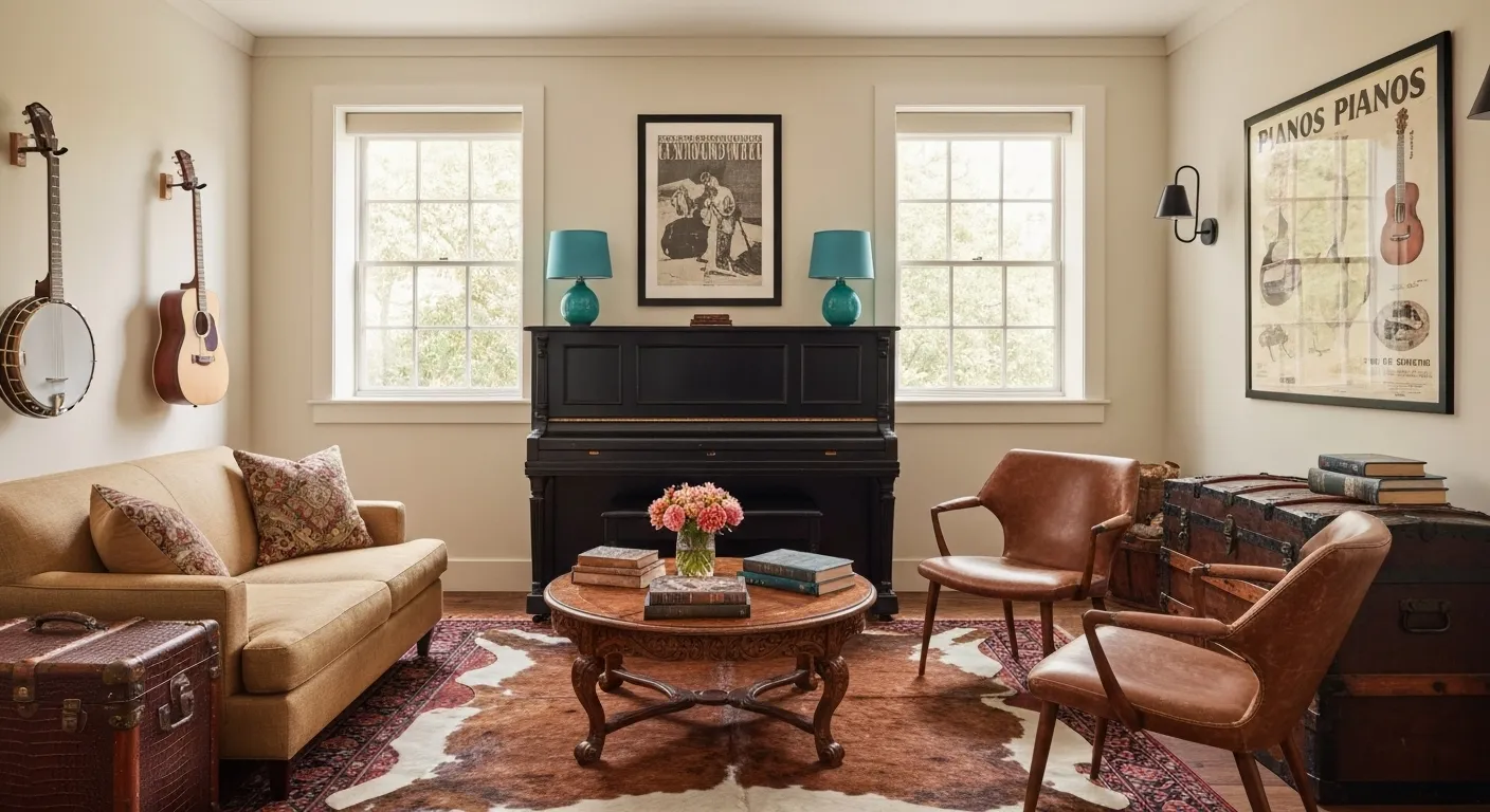 Amazing Mix Matching Vintage Decor of Living Room Amazing Mix Matching Vintage Decor of Living Room