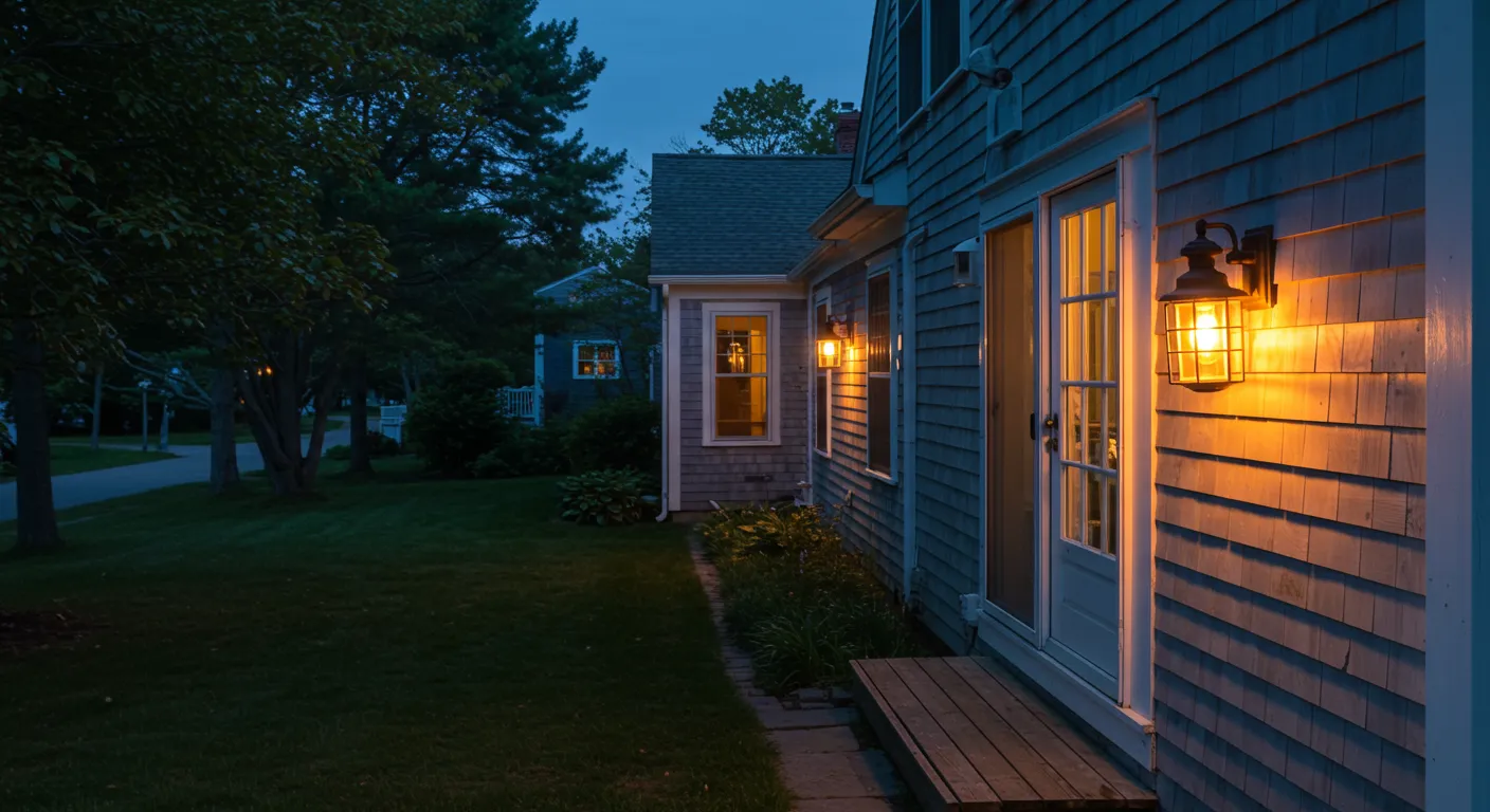Nautical Style Lanterns Flank the Front Door Nautical Style Lanterns Flank the Front Door