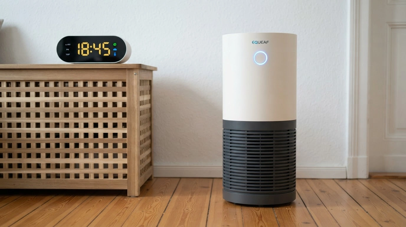 A Modern, Two-tone Cylindrical Air Purifier