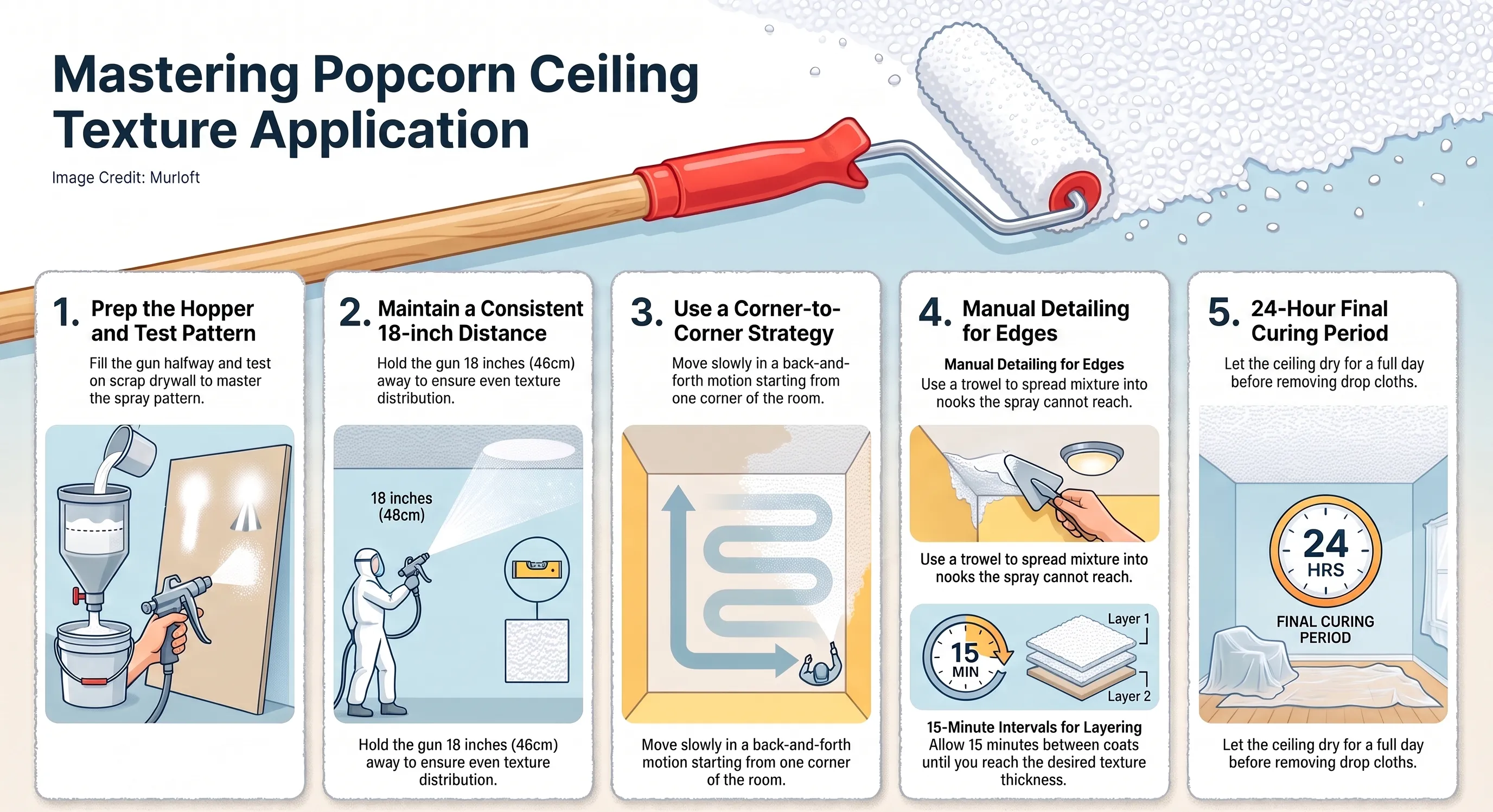 Popcorn Ceiling Application Guide