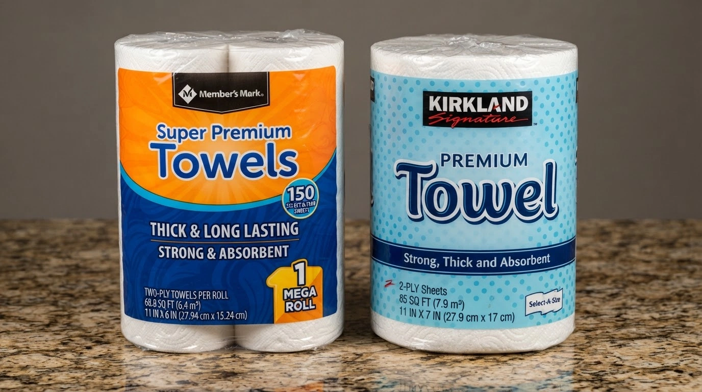  Two Distinct, Individually Wrapped Rolls of Paper Towels