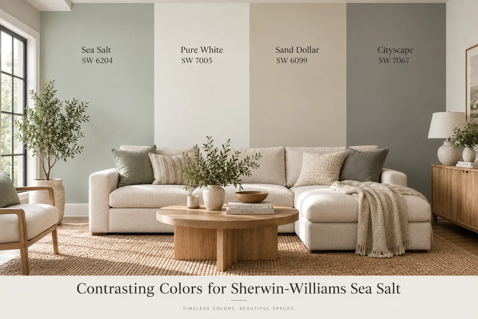 Sherwin Williams sea salt contrasting colors