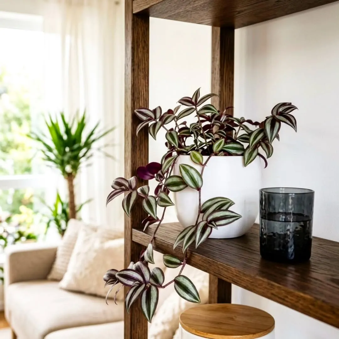 Silver Inch Plant or Zebra Plant (Tradescantia Zebrina)