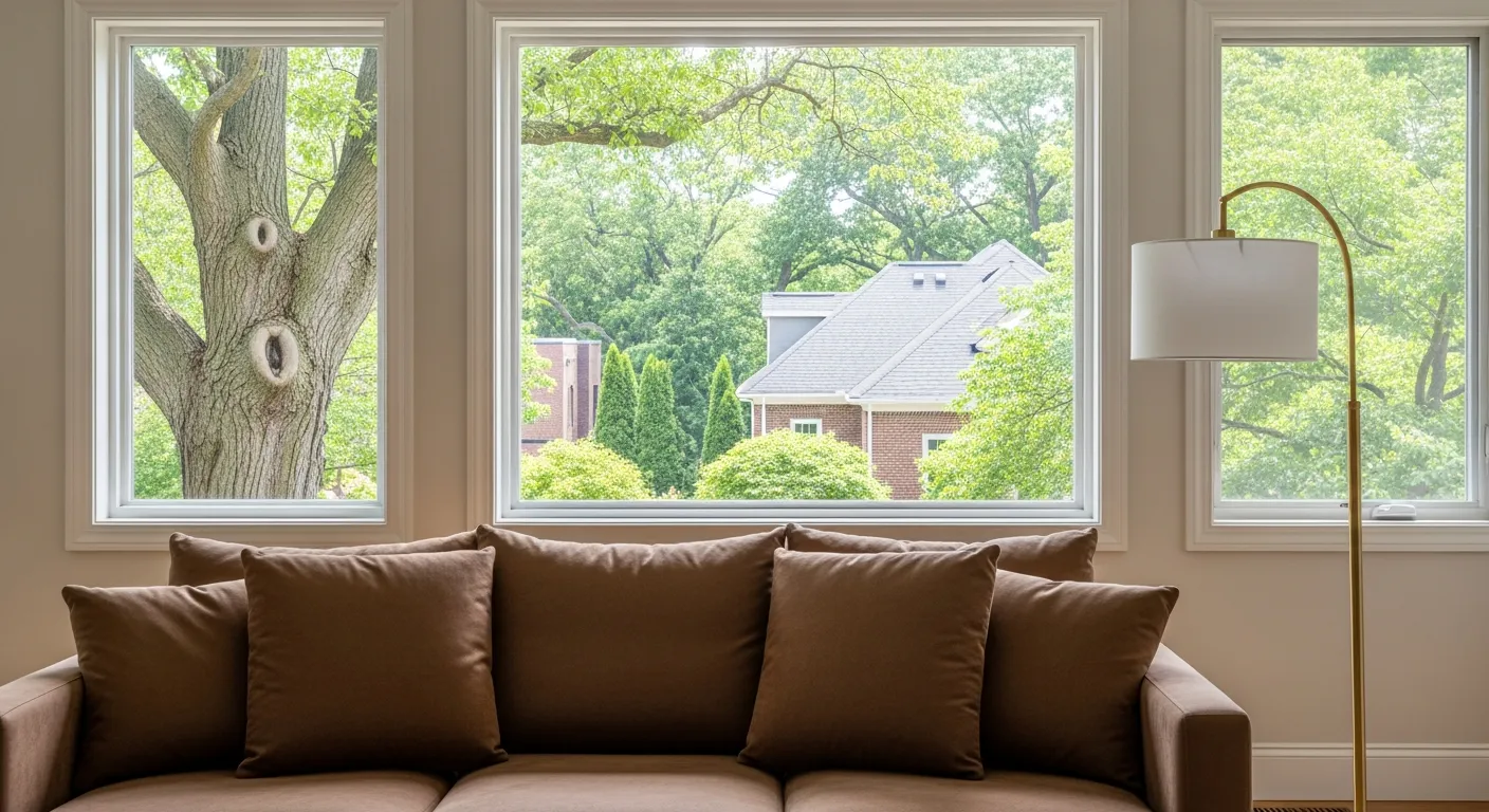 A Large, Comfortable Brown Sofa With Multiple Plush, Soft Cushions and Back Pillows 