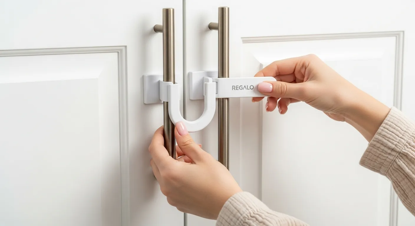 The Right Mechanism of the Lock, With Fingers Positioned to Press or Slide