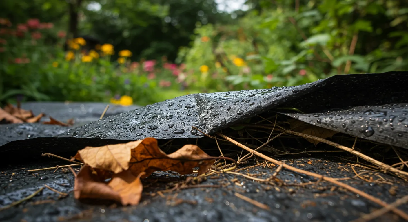 Smothering Poison Ivy With a Large Black Plastic Smothering Poison Ivy With a Large Black Plastic