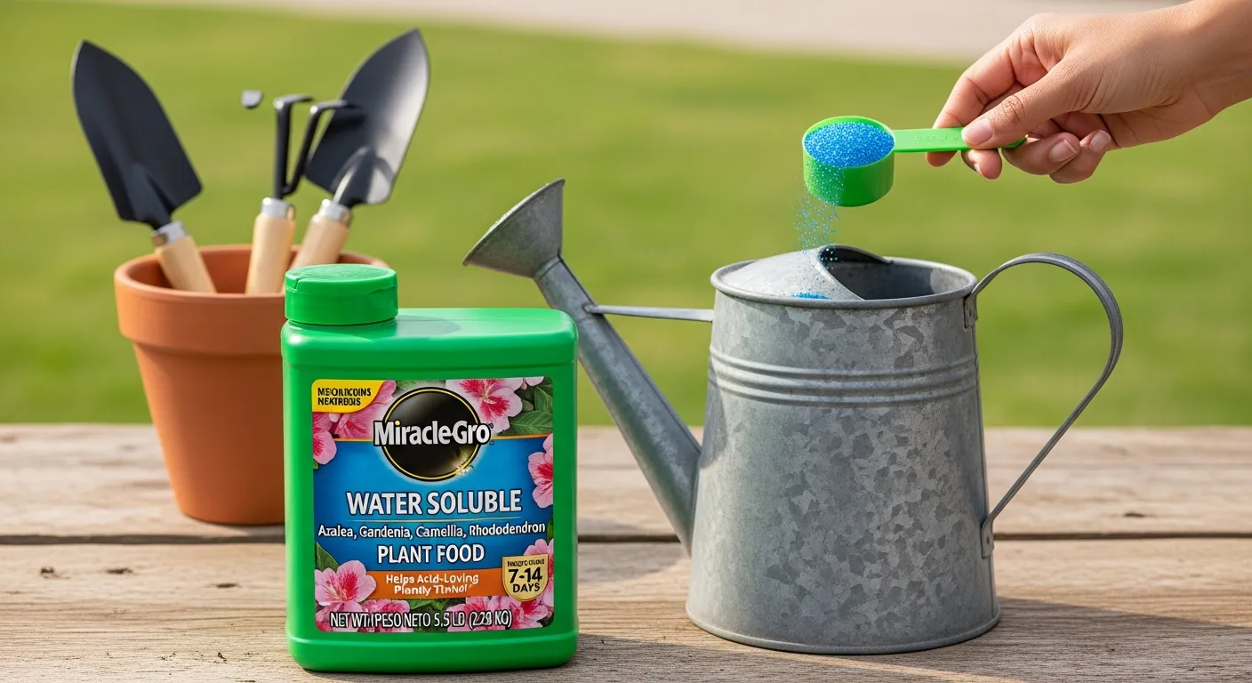 The Plant Food Container, an Old, Weathered Galvanized Metal Watering Can