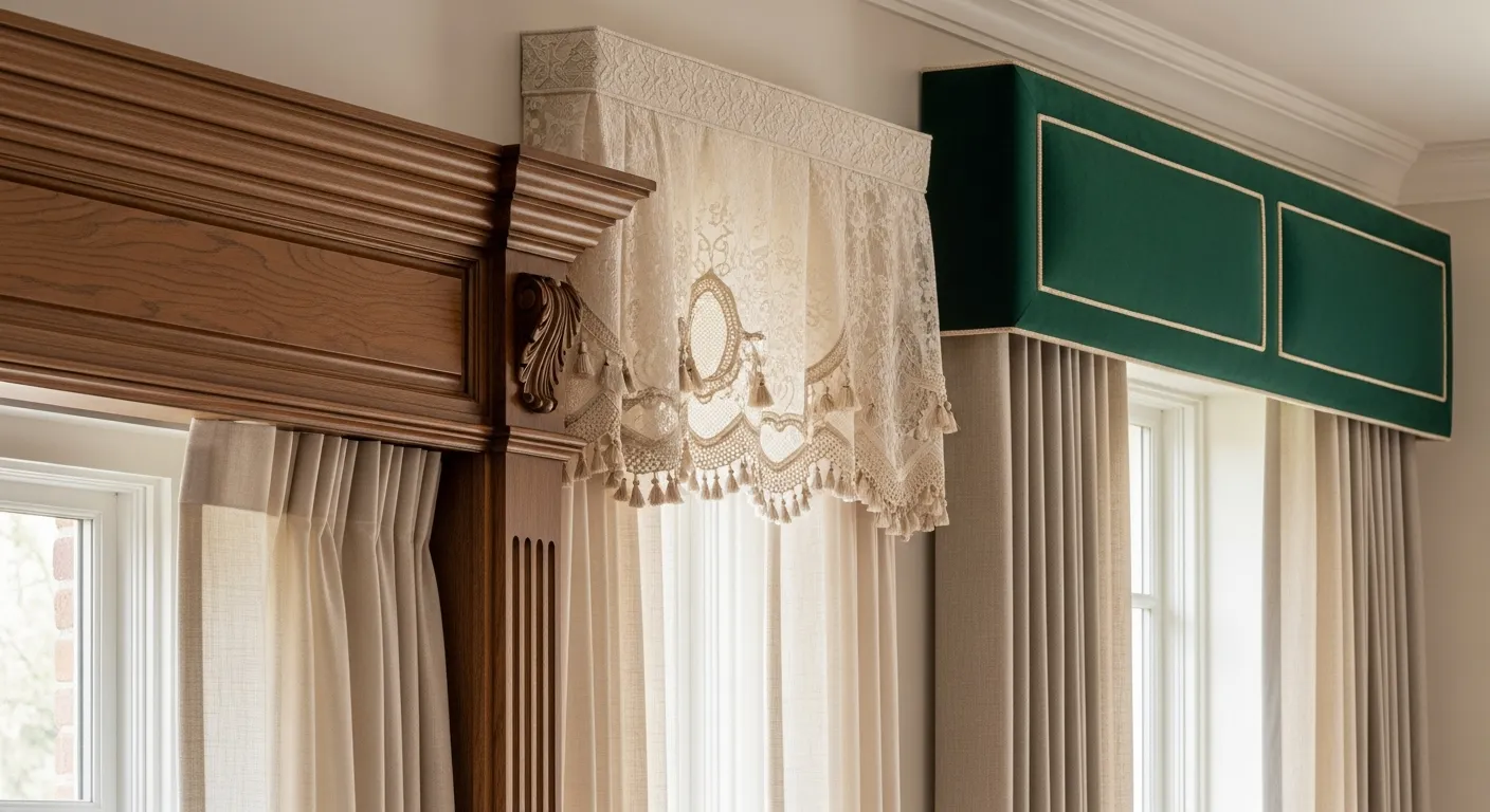 Three Distinct, Exquisitely Crafted Curtain Covers in a Luxurious, Sun-drenched Interior