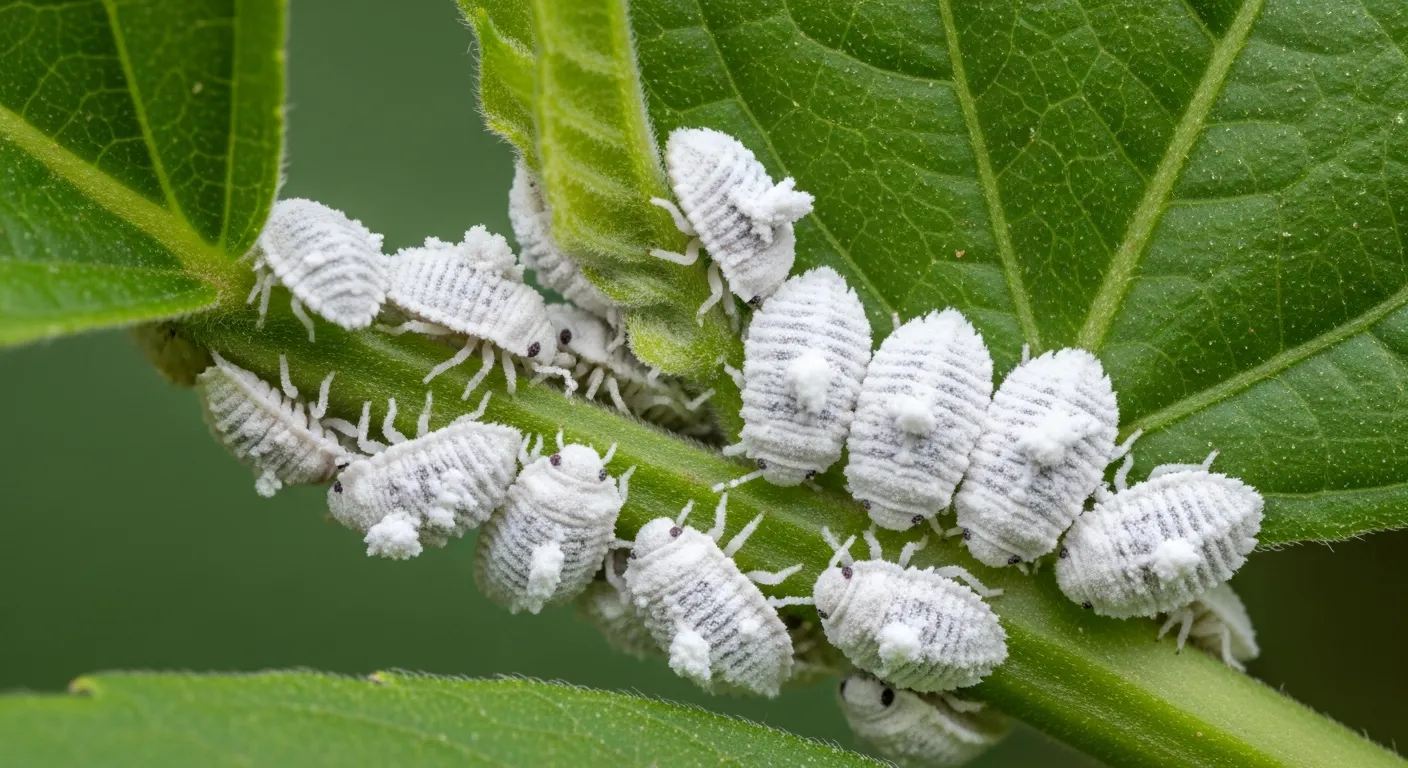 A Distinct, Powdery, Waxy White Filamentous Substance, Resembling Tiny Pieces of Cotton or Snow