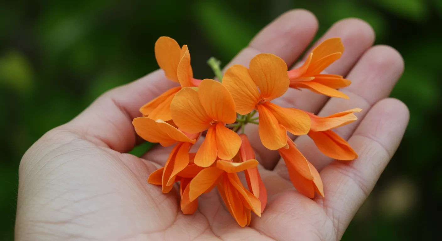 Vibrant Orange Scarlet Wisteria Flowers Vibrant Orange Scarlet Wisteria Flowers