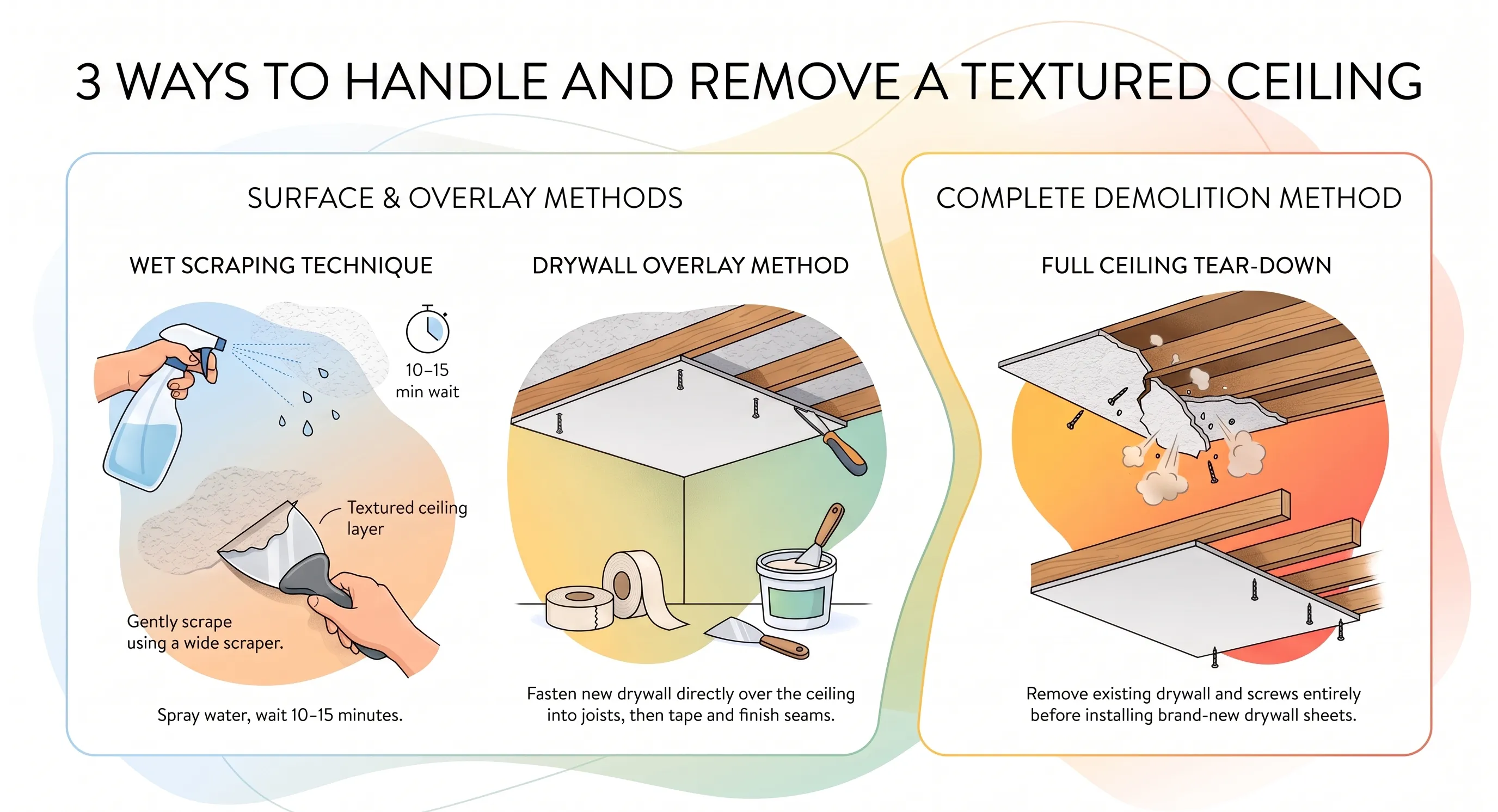 Ways to Remove a Textured Ceiling