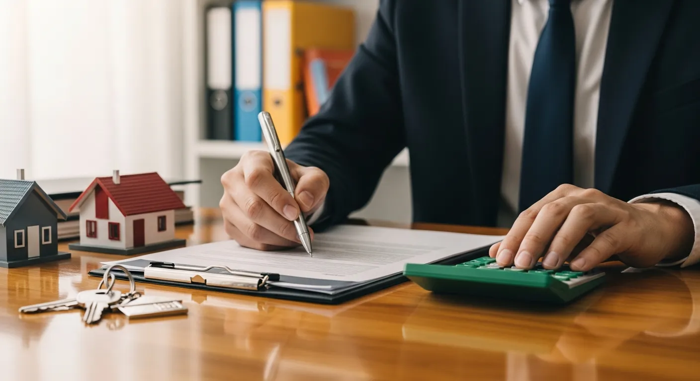 A Person Are Actively Writing on a Document on a Clipboard in the Center With a Pen