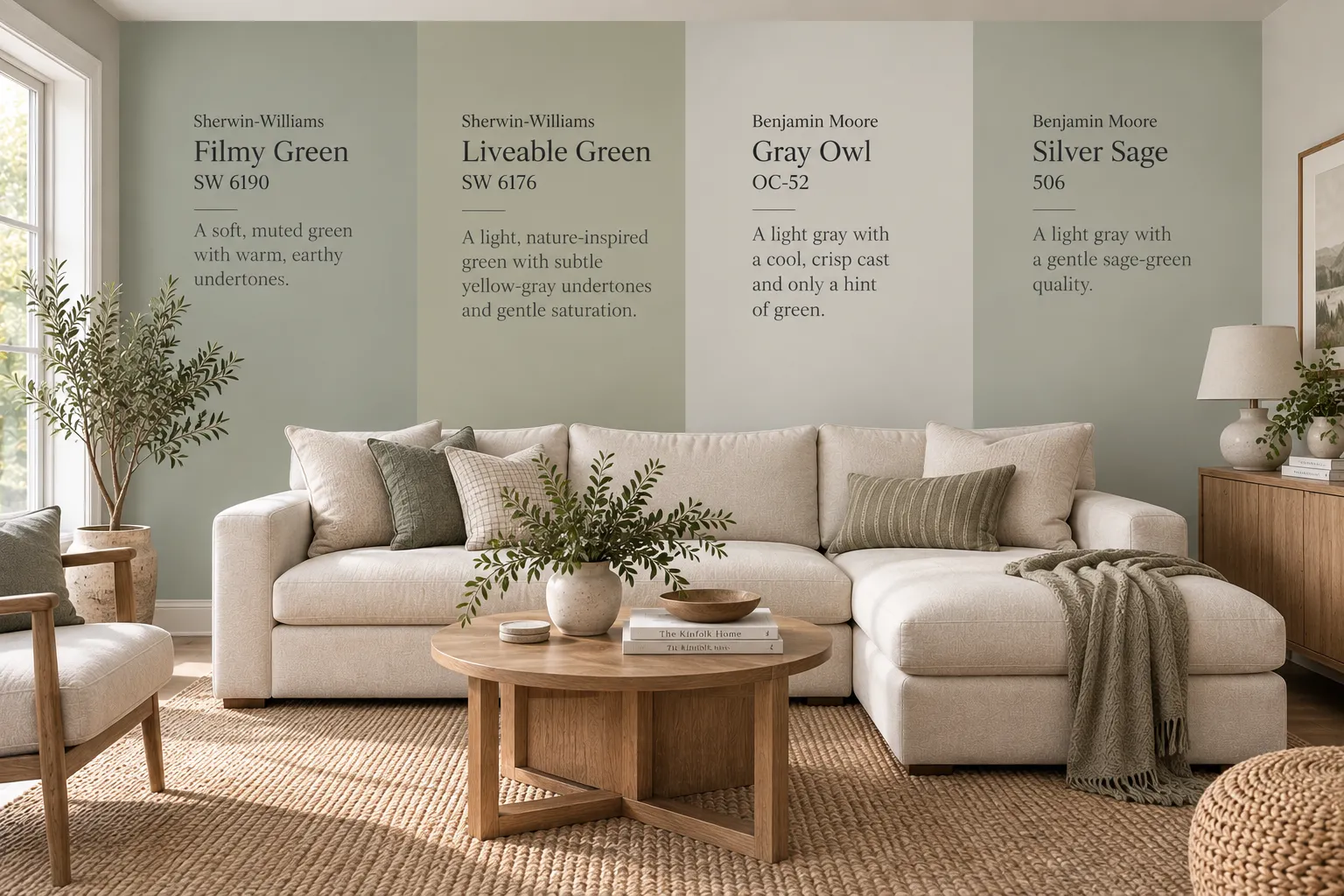 Which Colors Seem Similar to Sea Salt and Filmy Green?