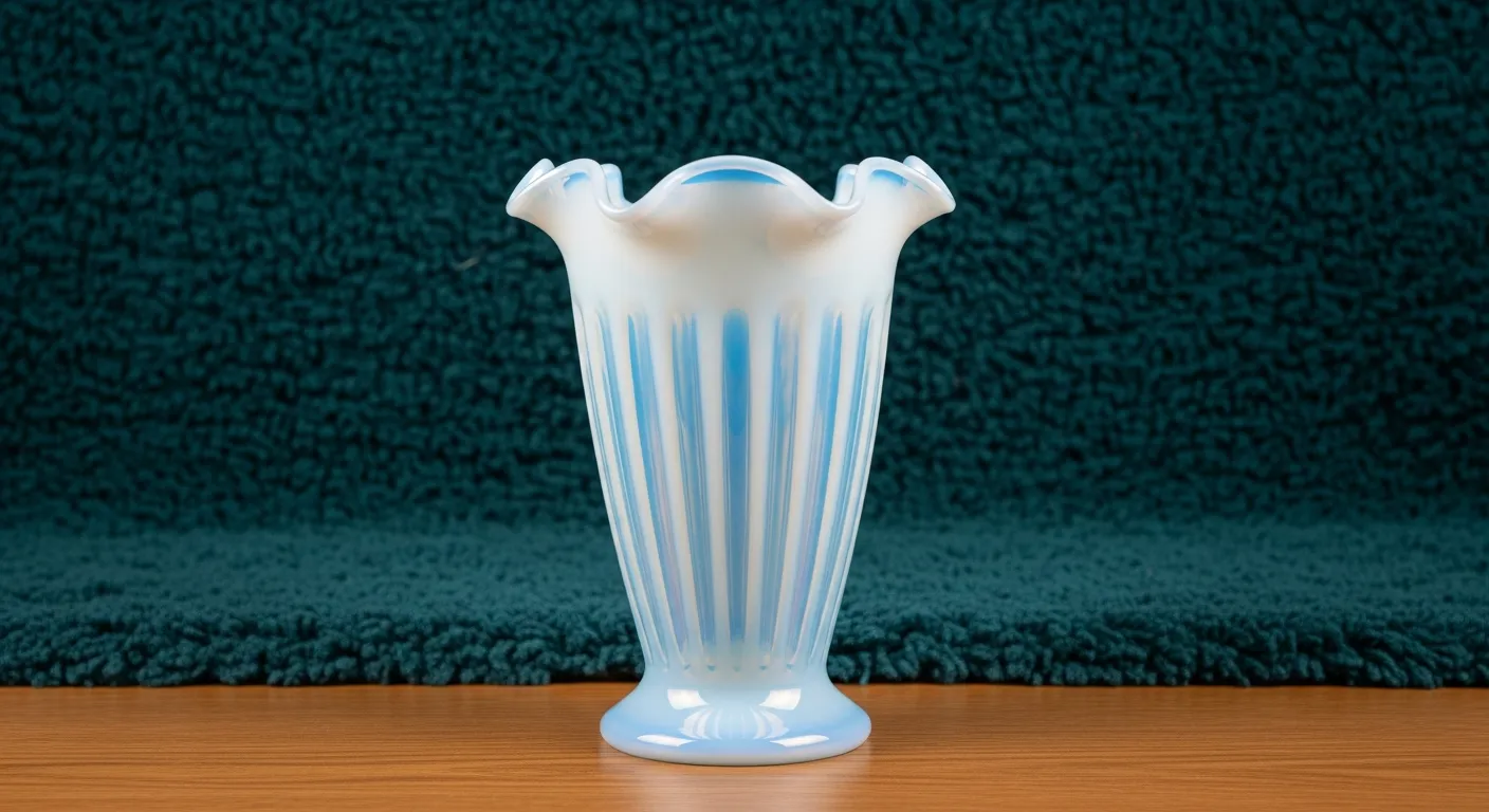 White Opaque Swung Vase by Fostoria Heirloom