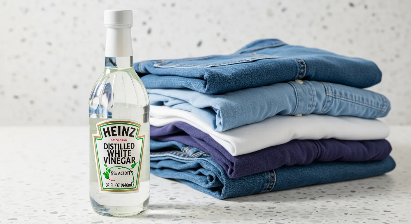 A Pristine, Upright Clear Glass Bottle of Heinz Distilled White Vinegar