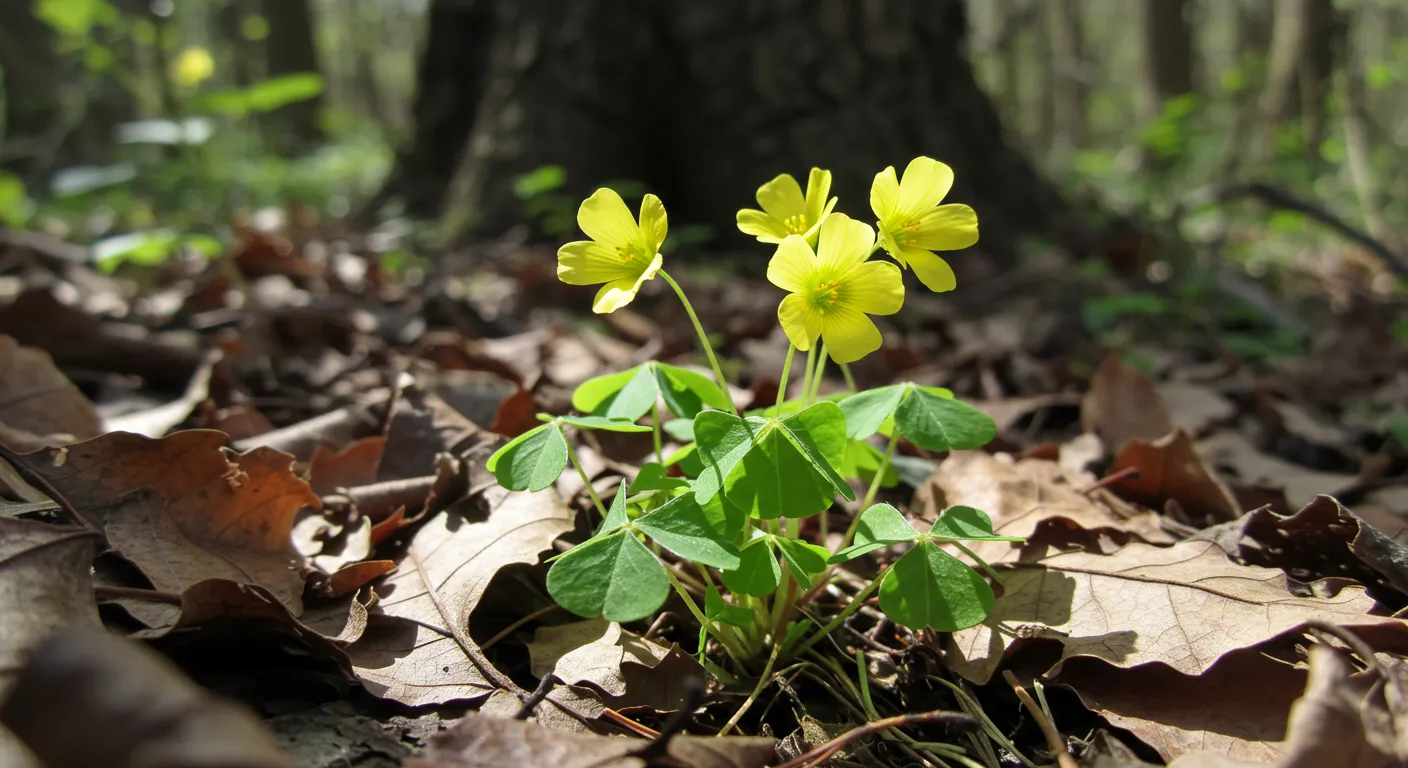 Yellow Woodsorrel With Small Leaves Yellow Woodsorrel With Small Leaves