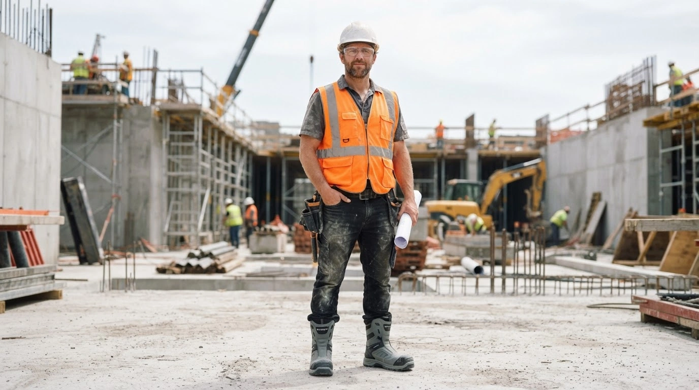 a man on construction site
