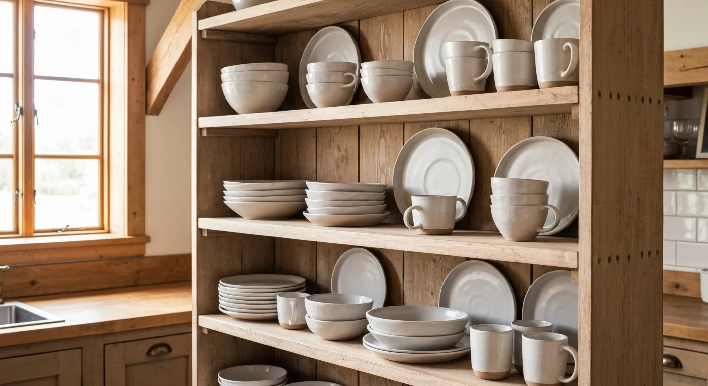 An Array of Bohemian-styled, Handcrafted White Dishes