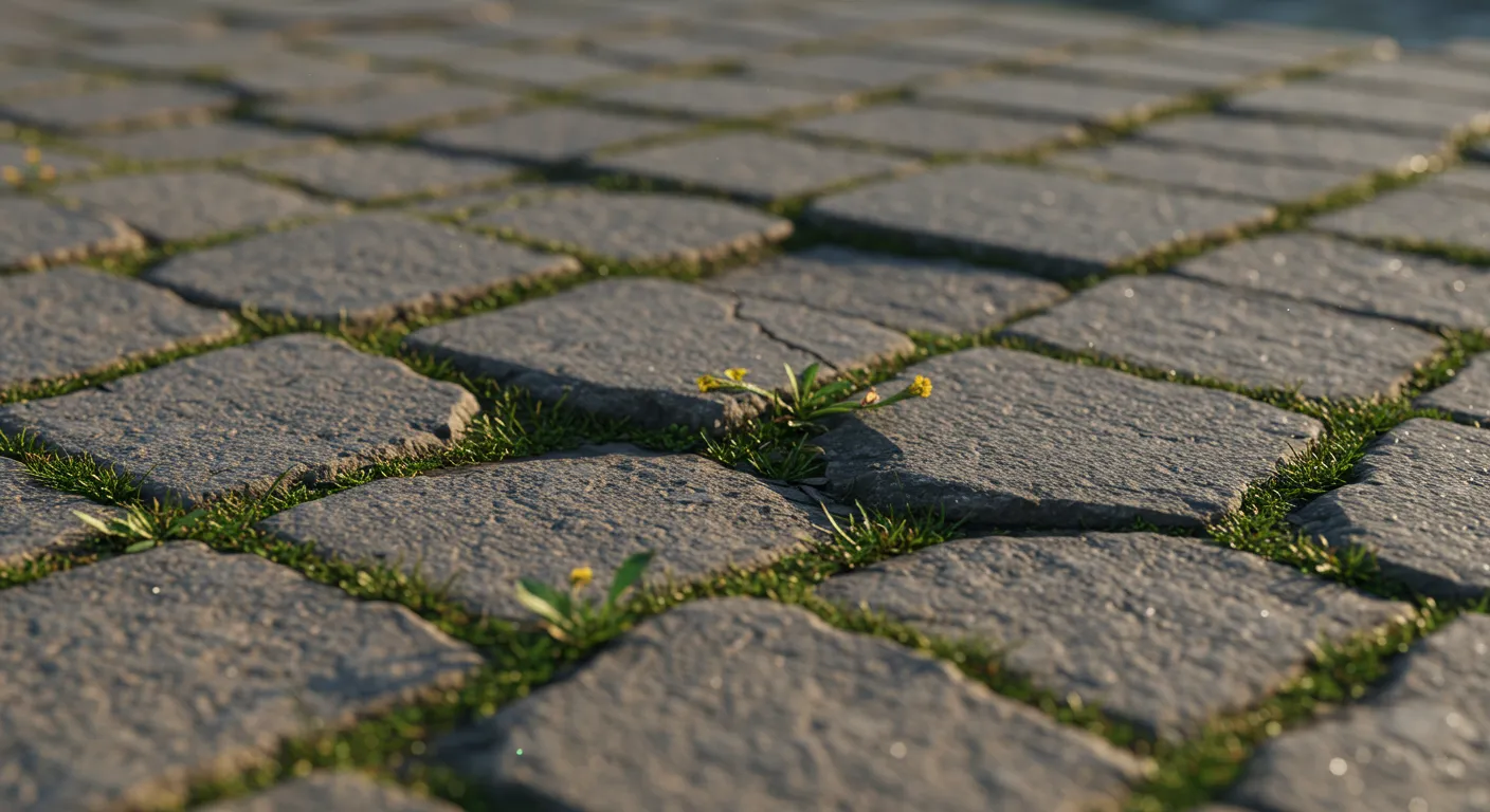 Weeds Growing Between the Cracks of Pathway Weeds Growing Between the Cracks of Pathway