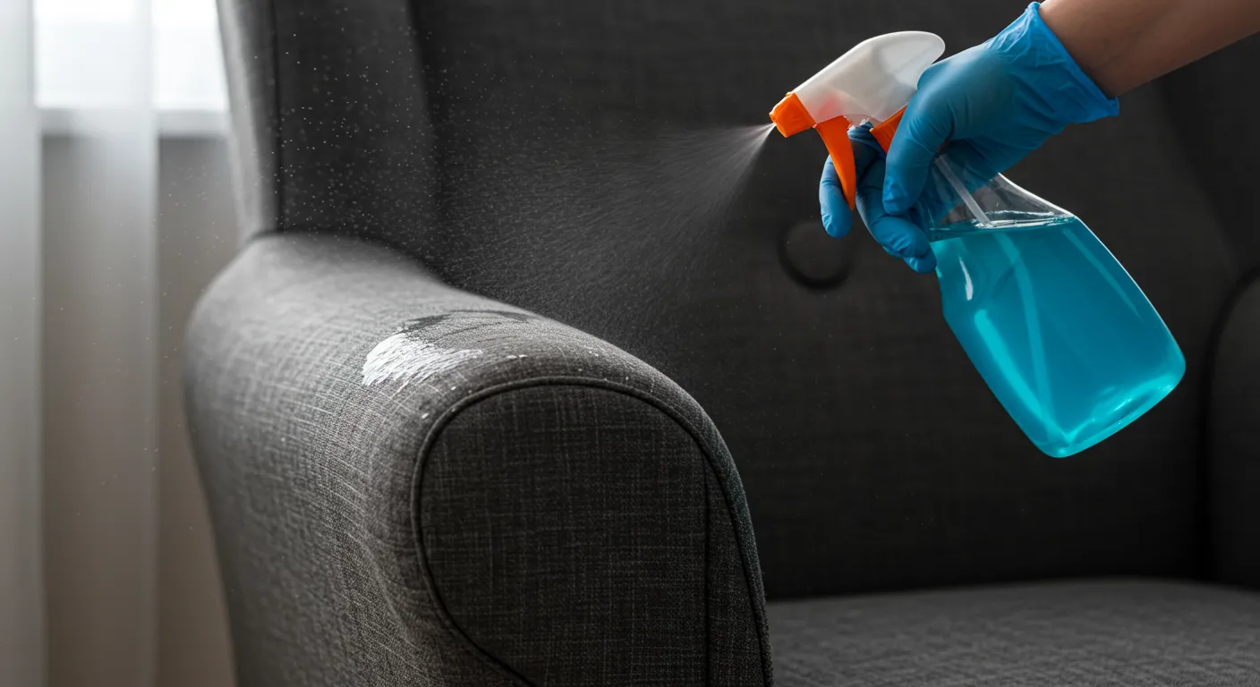 Spraying A Solution On A Spot For Testing Spraying A Solution On A Spot For Testing