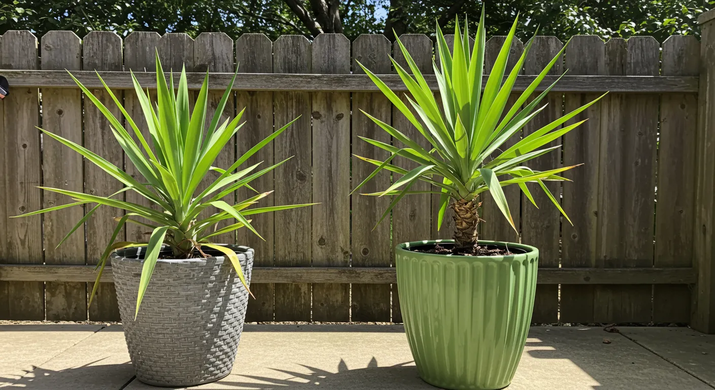 Two Yucca Plants Placed Under Sunlight Two Yucca Plants Placed Under Sunlight