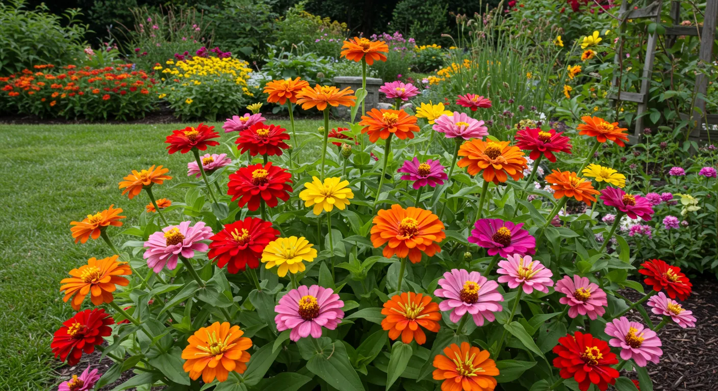 Zinnias As A Beautiful Companion For Sunflowers Zinnias As A Beautiful Companion For Sunflowers