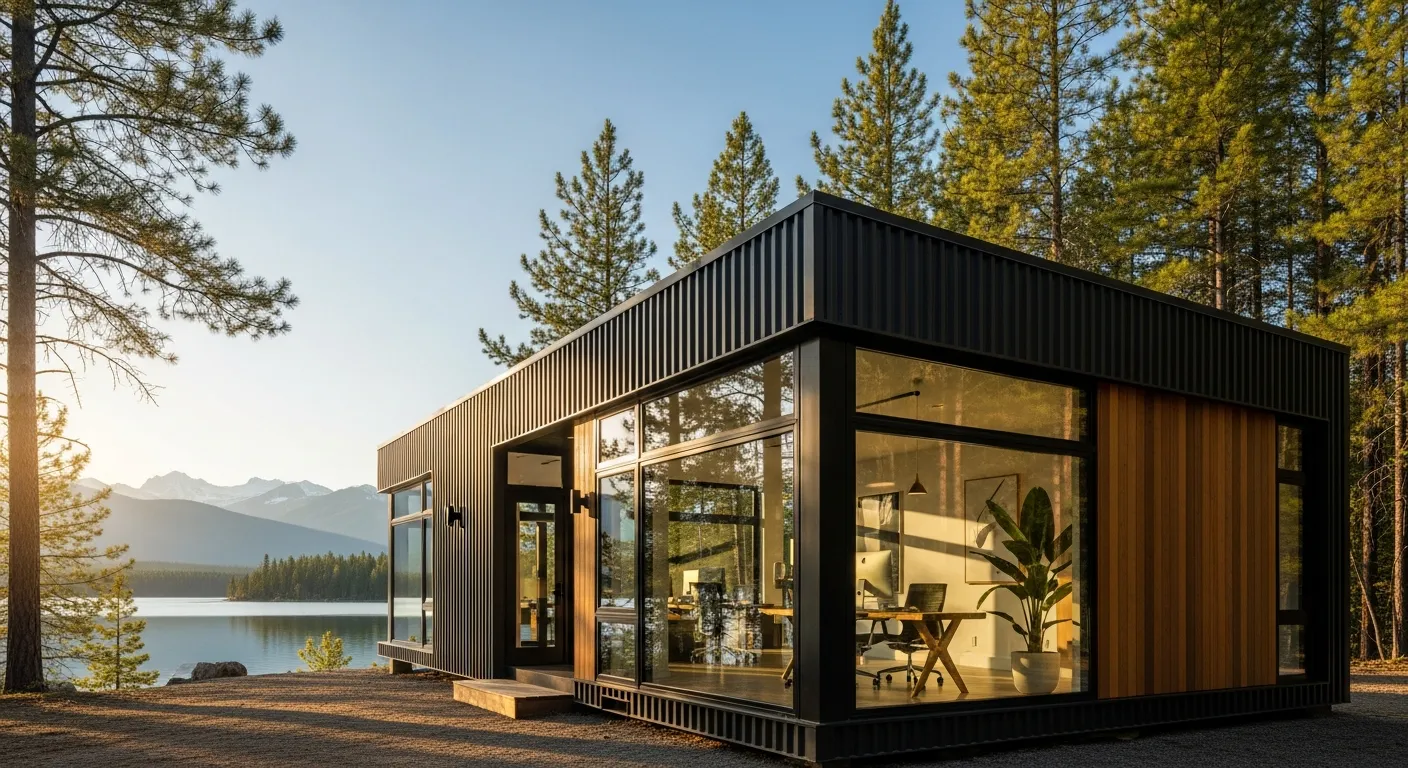 Custom Built Steel Container Office: Modern Residential Workspace for Canadian Homes