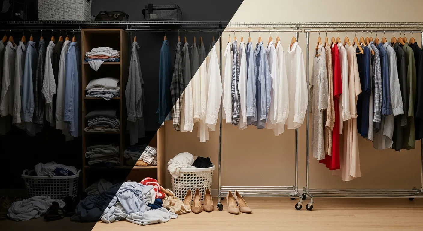 How Clothes Racks Can Transform a Cluttered Closet