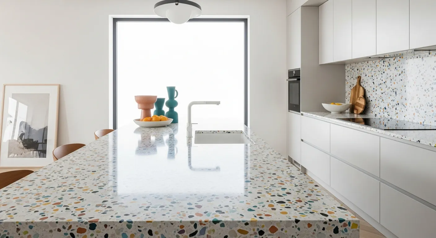 How Installing Terrazzo Countertop Tile Transforms Your Kitchen