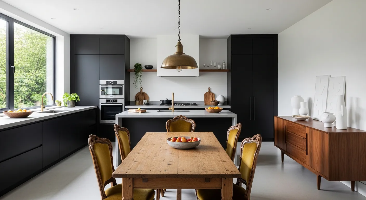 How to Blend Vintage Furniture Into a Contemporary Kitchen Remodel