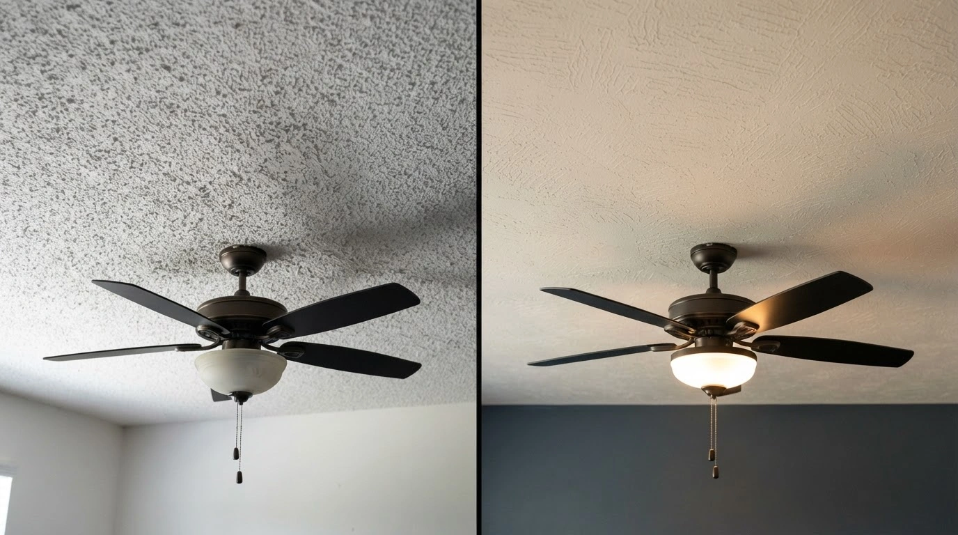 Popcorn Ceiling vs Textured Ceiling