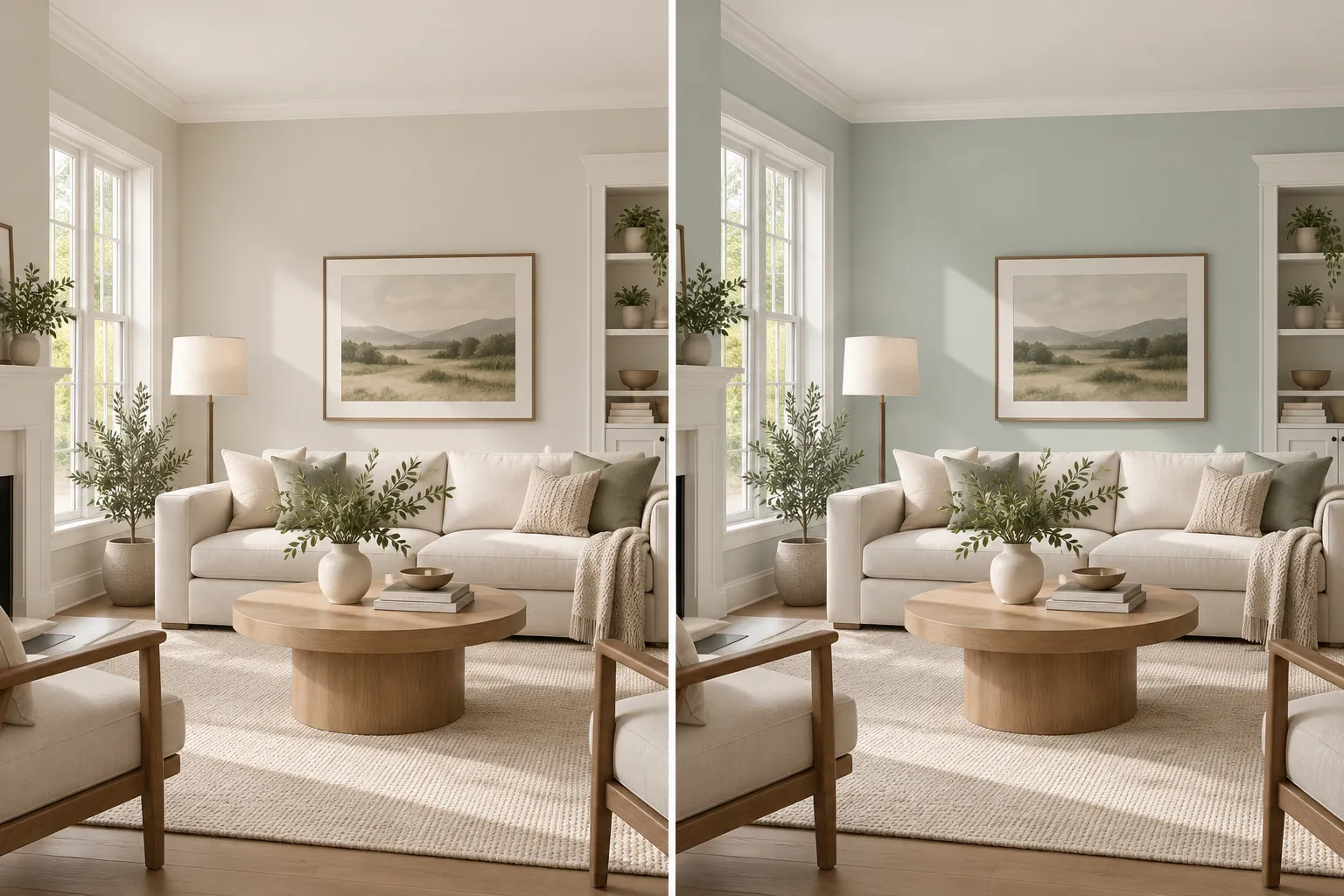 Sherwin Williams Opaline vs Sea Salt
