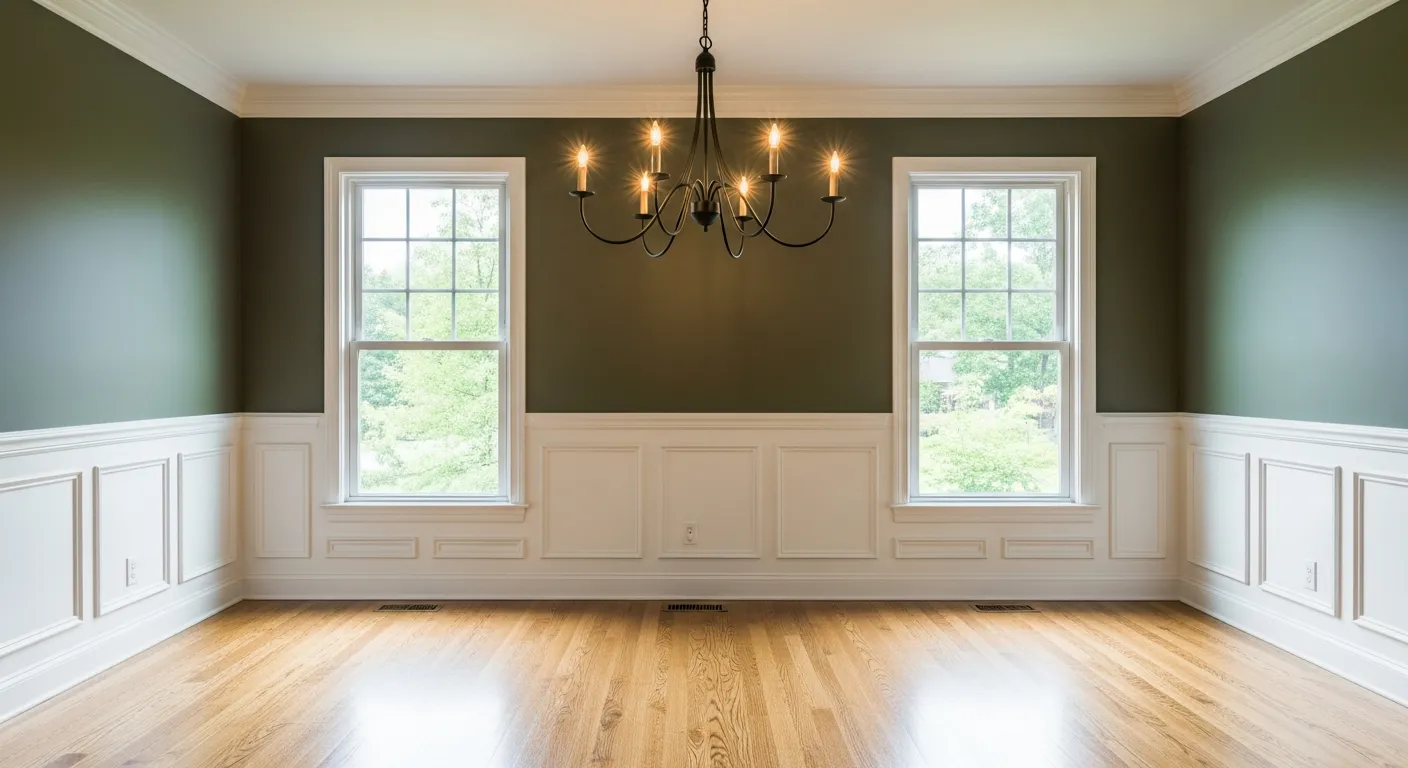 Two Tone Walls With Chair Rail