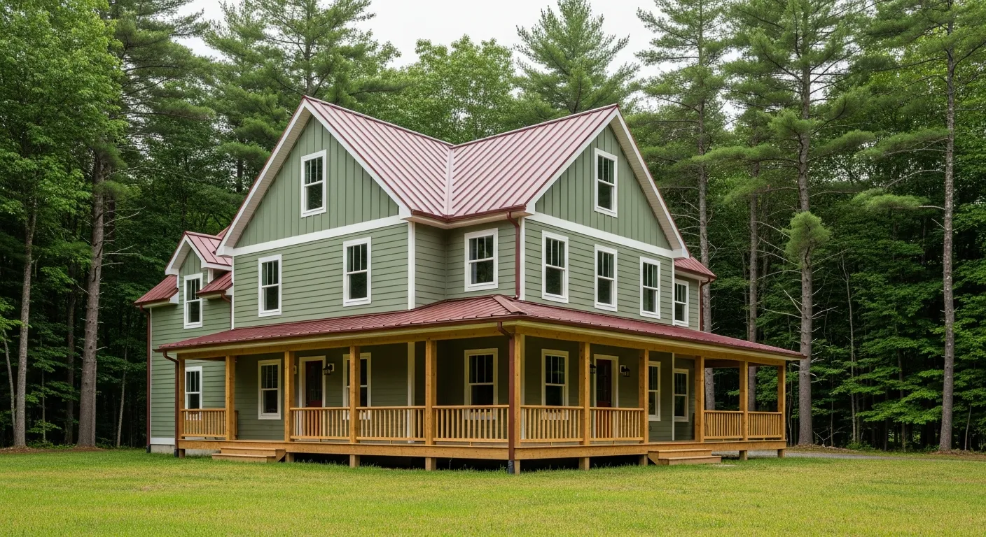 What Color Looks Best on Houses With Brown Metal Roofs