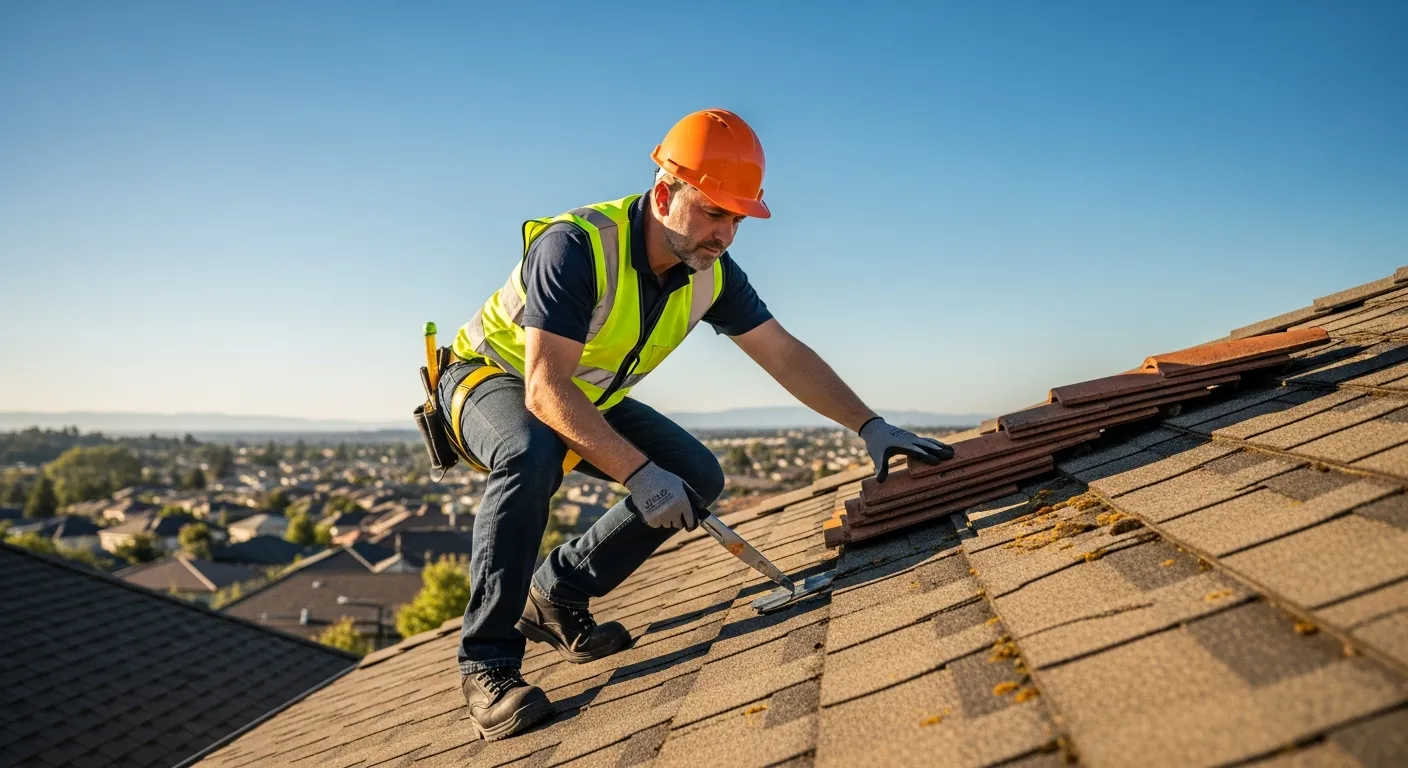 a professional inspecting roof to ensure if there is any renovation required
