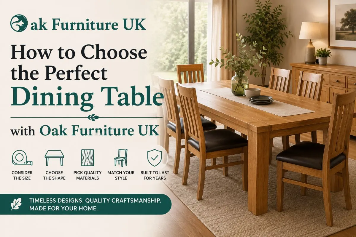 How to Choose the Perfect Dining Table with Oak Furniture UK?