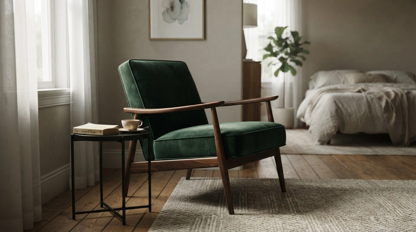 lounge chair in the bedroom