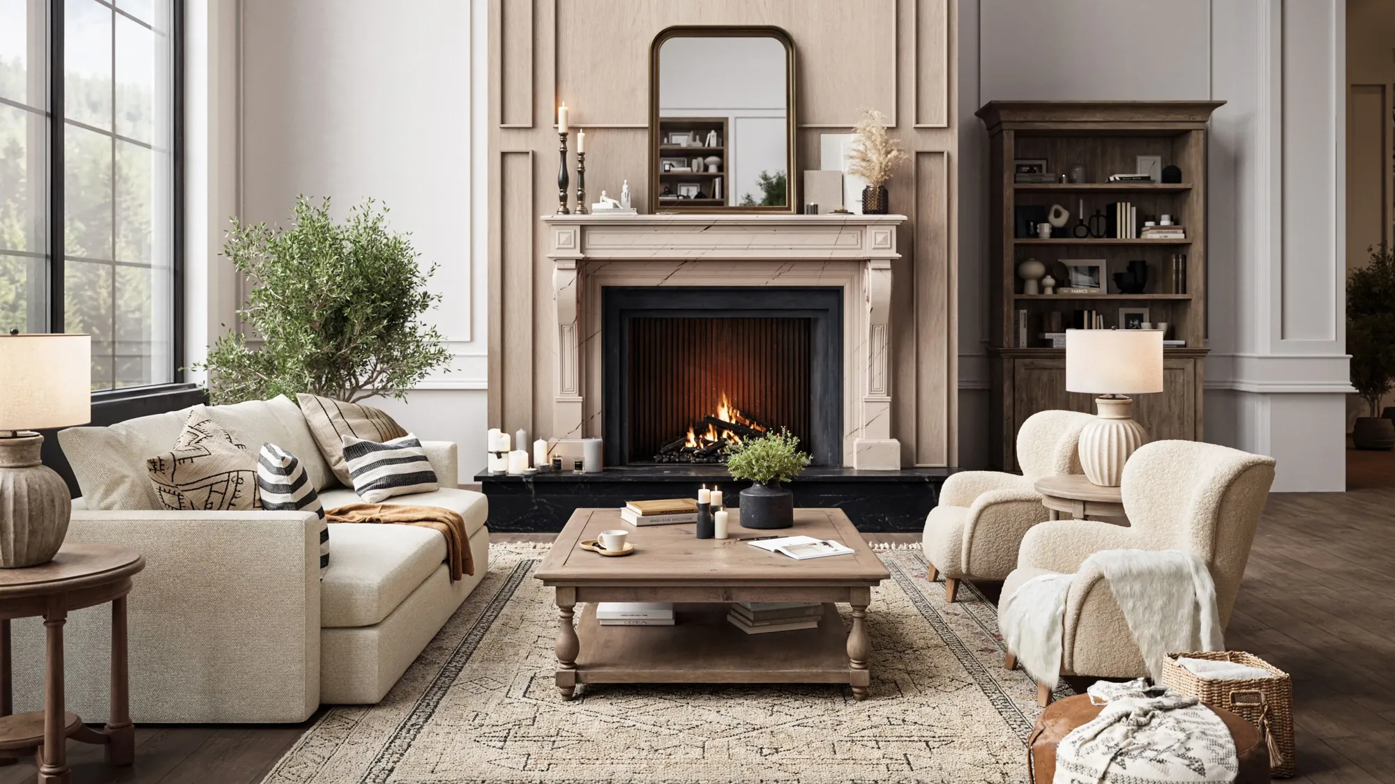 a sofa in the living room
