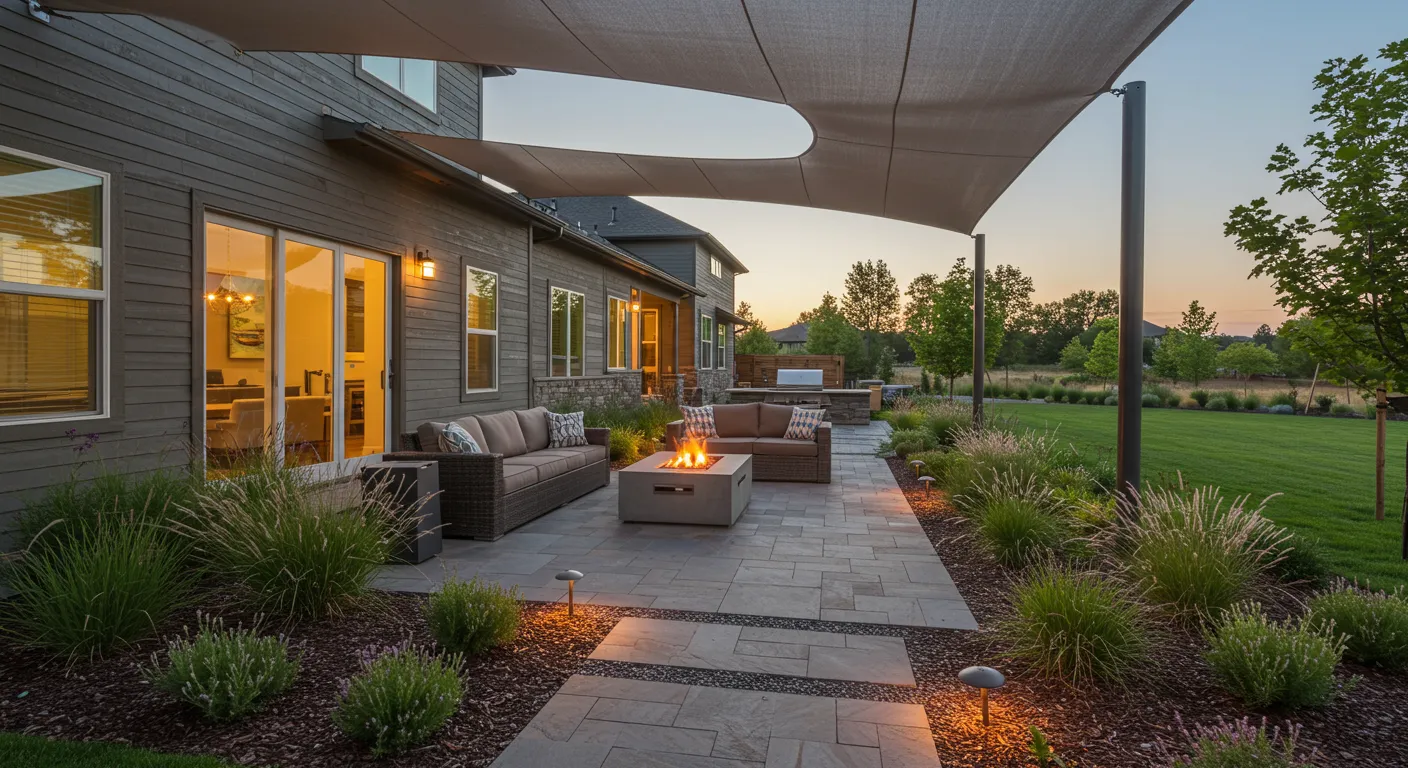 an outdoor area of an home an outdoor area of an home